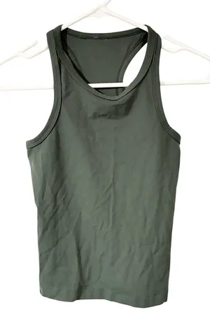 Lululemon Align Waist-Length Racerback Tank Top Green Athletic thumbnail 1