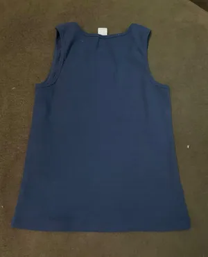 Champion L Blue Ribbed Sports Top thumbnail 2