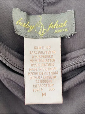 VTG Y2K Baby Phat grey ruche mini dress size medium Kimora lee Simmons thumbnail 3