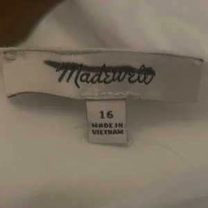 Madewell Suzette Tier Midi Dress 16 White Cotton Button Front Cottagecore Bridal thumbnail 6
