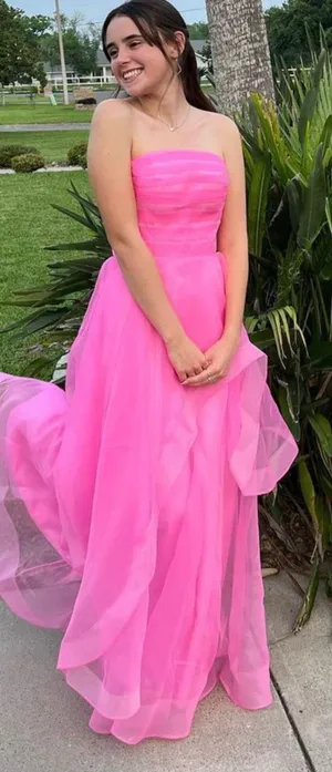 Pink Llella Strapless Prom Dress Size 2 thumbnail 4