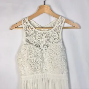 Lulu's Ivory White So Far Lace Bust Open Back Formal Gown S‎ thumbnail 4