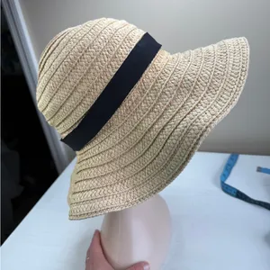 Madewell Packable Braided Straw Hat Summer Beach Travel Vacation Sz M/L thumbnail 13
