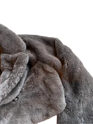 Song of Style Faux Fur Coat Brown Cropped Length Jacket Vegan Size Small Women's thumbnail 7