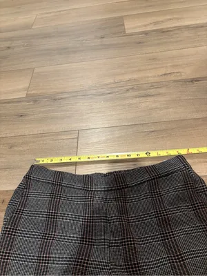 Old navy pull on straight leg plaid pants grey size 10 thumbnail 8