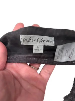 For love & Lemons Marbled charcoal grey halter bralette size Large thumbnail 6