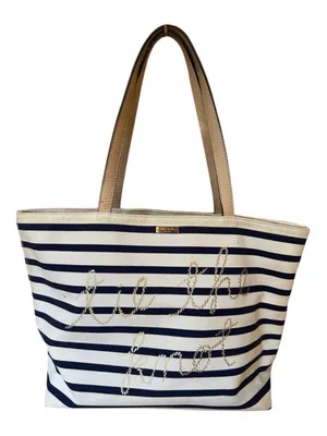 Kate Spade Tie the Knot striped tote Storybook lining thumbnail 1