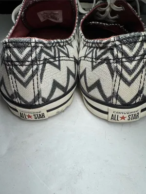 Converse Missoni Women's Black White silver metallic Aztec Low Top Sneakers 9.5 thumbnail 7