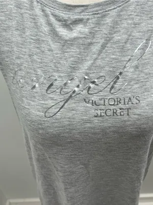Victoria's Secret Angel Tank Top Womens Medium Gray Sleeveless Open Back Twisted thumbnail 2