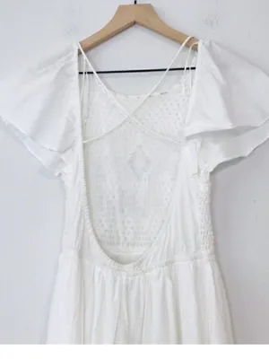 ZARA NWT Linen crochet Maxi Dress Size Small thumbnail 13