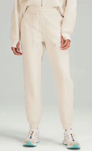 Lululemon Scuba High-Rise Jogger Fleece 28" White Opal Size 10 Off White Sweats thumbnail 1
