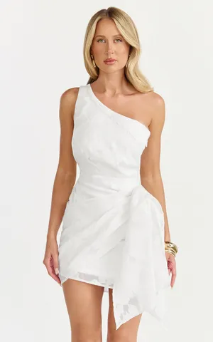 New Showpo BRAILEY Mini Dress One Shoulder Wrap Front Dress Size XS $119 thumbnail 6