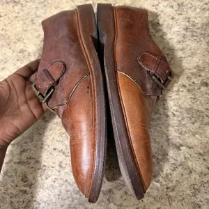 Allen Edmonds Lubbock Men 9 D Brown Leather Monk Strap Dress Shoes USA 8032 Oxfords Loafers Preppy Old Money thumbnail 10