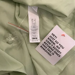 ASOS Sage Green Dobby Pleated Mini Dress Fairycore Forest Pixie Vibe NWT Size 4 thumbnail 14