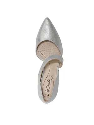 NWT Lifestride Womens Suki Pump Cross Strap E9896S5 Silver Gray 8.5W thumbnail 5