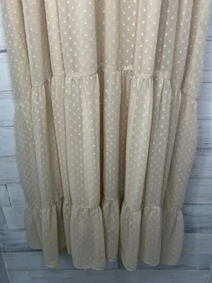 One Loved Babe Boutique June Tiered Ruffle Midi Dress in Cream Size XXL thumbnail 3