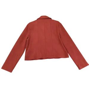 BAGATELLE Women's Rust Red Faux Suede Zip Front Jacket XL Casual‎ thumbnail 2