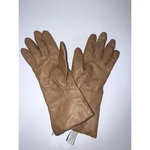Lord & Taylor Cashmere Lined Dark‎ Brown Leather Gloves Size 7 1/2 Driving 1 thumbnail 4