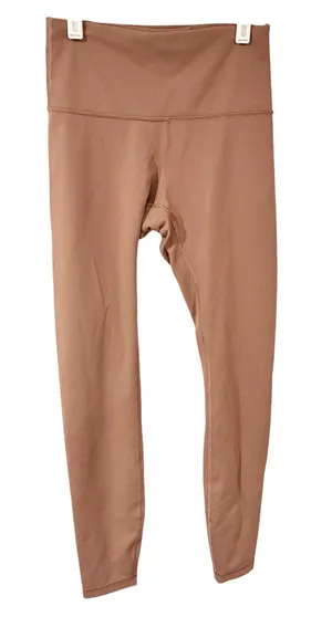 Lululemon Tan Ribbed Athletic Pull on Leggings Size 4 thumbnail 1