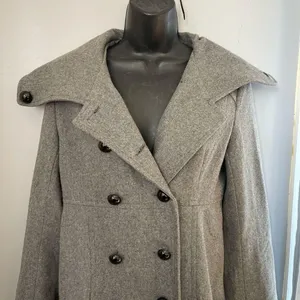 Forever 21 Gray Wool Pea Coat Timeless Style thumbnail 2