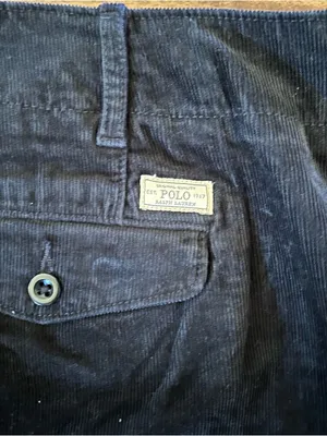 NWOT Polo Ralph Lauren Cotton Corduroy Wide-Leg Pant | Size: 10 | Black thumbnail 7