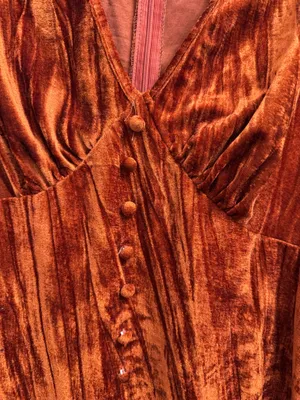 SheIn Velvet dress with button down front thumbnail 2