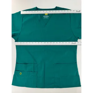 WonderWink Origins Women’s Medium Teal Scrub Top Modern Fit V Neck Medical Nurse thumbnail 6