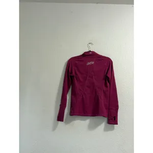 Alo Yoga Womens Magenta Good Ride Quarter Zip Pullover Long Sleeve Top Small thumbnail 5