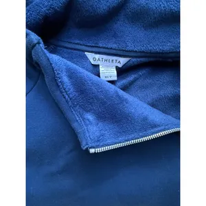 Athleta Cozy Karma Asym Pullover • Navy • M/P thumbnail 4