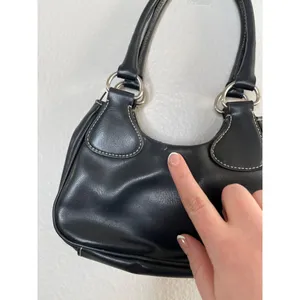 Nine West Black Faux Leather y2k small shoulder Handbag thumbnail 2