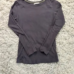 Active Basic Women's  Gray Long Sleeve T-Shirt Size S thumbnail 1