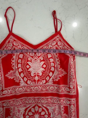 miami Coral Red Printed V-Neck Maxi Dress thumbnail 5