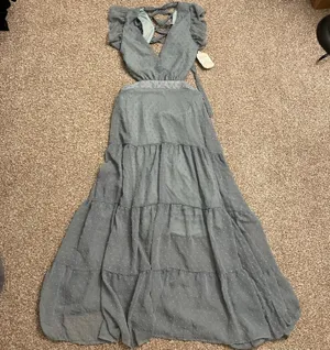 NWT Altar’d State Jenessa Sage Green Maxi Dress thumbnail 3