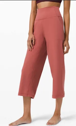 Lululemon Align Wide Leg Crop 23” Pants in Soft Cranberry thumbnail 1