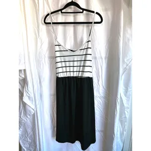 SheIn Womens 2XL Black White Contrast Dress‎ Minimalist Chic Striped Midi Dress thumbnail 3
