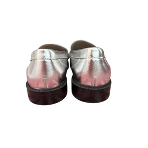Franco Sarto Metallic Silver Tassel Loafers Size 7.5 thumbnail 4