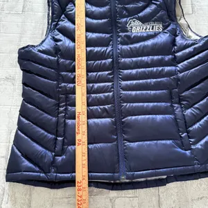 Bernardo Navy Blue Goose Down Puffer Vest Embroidered Logo Quilted Outerwear XL thumbnail 7
