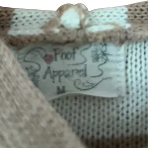 Poof Apparel Brown and Cream Striped Sweater thumbnail 3