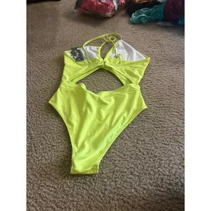 Swimsuit bathing suit beach cd24 neon yellow size xl thumbnail 4