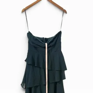 Lulus Gorgeous Essence Emerald Strapless Tiered Maxi Dress size M NWT thumbnail 6