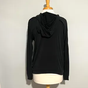 A Pea in the Pod Maternity Postpartum Black Hoodie Sweatshirt thumbnail 3