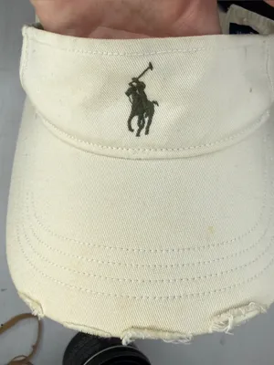 Vintage Distressed Khaki Polo Ralph Lauren Visor thumbnail 2