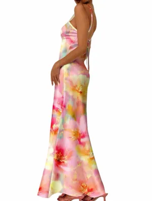 Boutique Floral and Multicolor Maxi Dress thumbnail 6