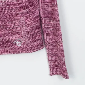 Billabong Womens Wool Blend Pullover Knit Sweater Pink Size XL‎ Mock Neck Y2K thumbnail 4