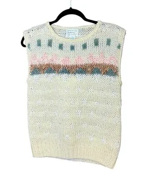 Vintage Wool Blend Sweater Vest Jamie Scott Size M thumbnail 1