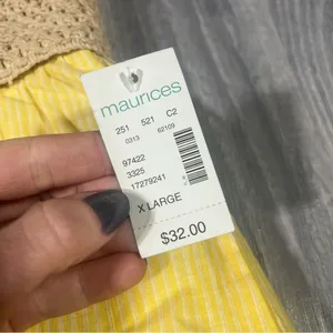 Maurice’s Yellow Embroidered Women's Skirt; XL; NEW thumbnail 3