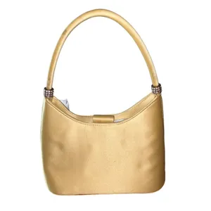 NWT Preston & York Gold Satin Shoulder Bag Rhinestone‎ Handle Y2K Evening Purse thumbnail 2