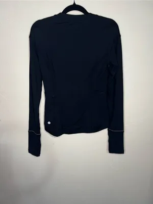 Lululemon Close To‎ Crossing Black Rulu Long Sleeve Athletic Top thumbnail 6