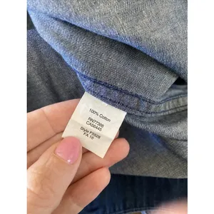 J.Crew Chambray Denim Shirt Dress Womens XXS Blue Tunic Long Sleeve F5528 Cotton thumbnail 4
