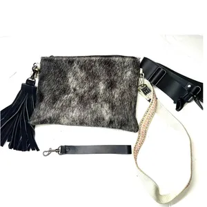 New Artisan Western-style crossbody bag cowhide calf hair Crafted Rodeo Boho thumbnail 2